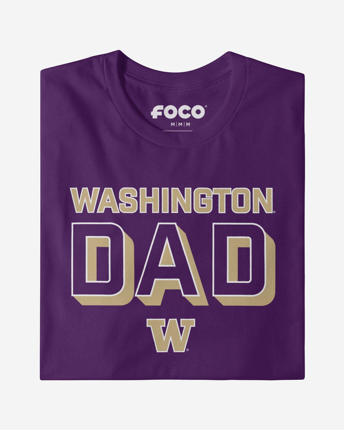 Washington Huskies Team Dad T-Shirt FOCO - FOCO.com