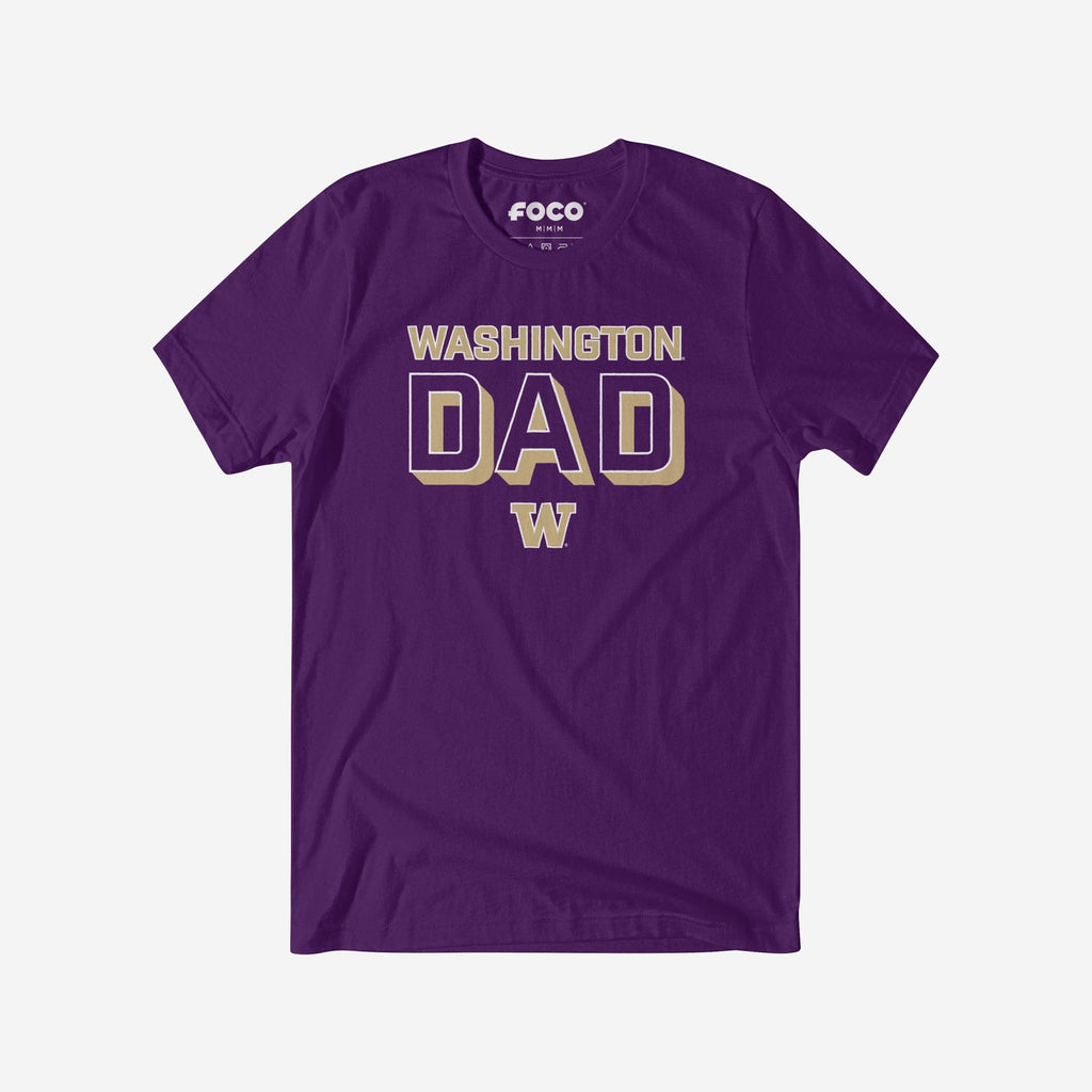 Washington Huskies Team Dad T-Shirt FOCO S - FOCO.com