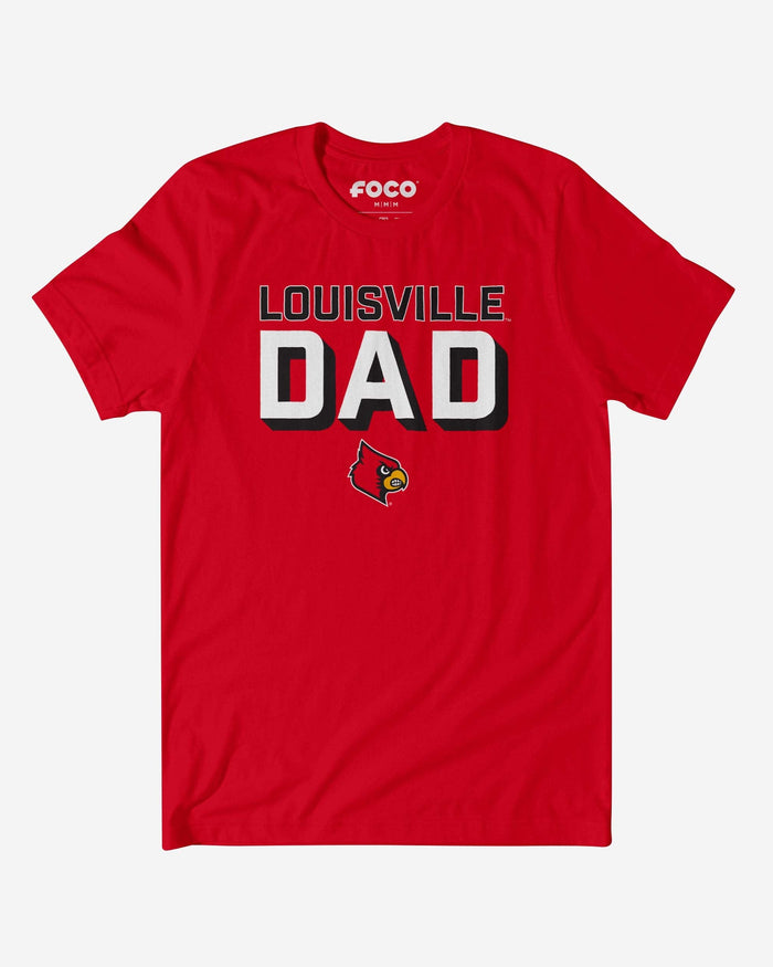 Louisville Cardinals Team Dad T-Shirt FOCO S - FOCO.com
