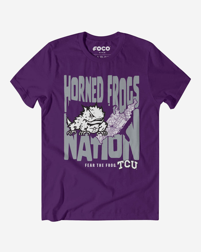 TCU Horned Frogs Nation T-Shirt FOCO S - FOCO.com