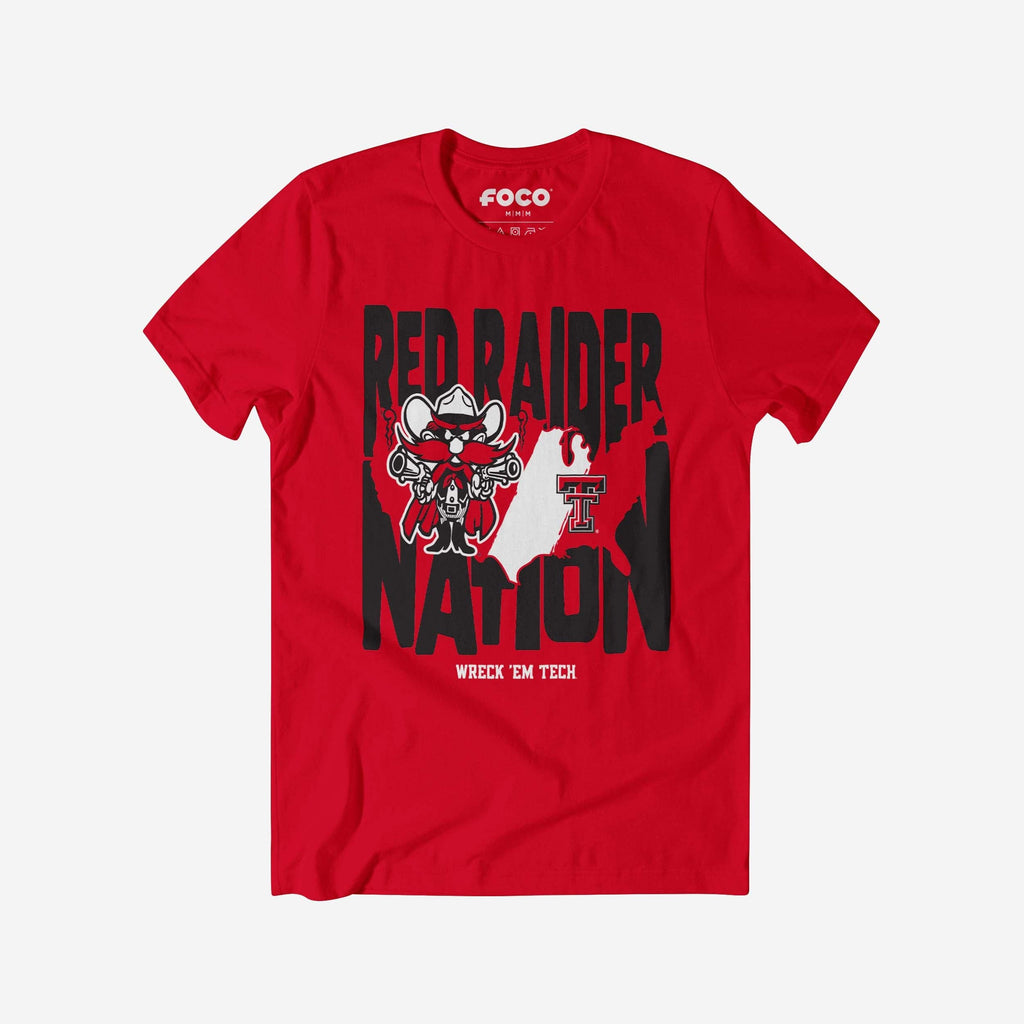 Texas Tech Red Raiders Nation T-Shirt FOCO S - FOCO.com