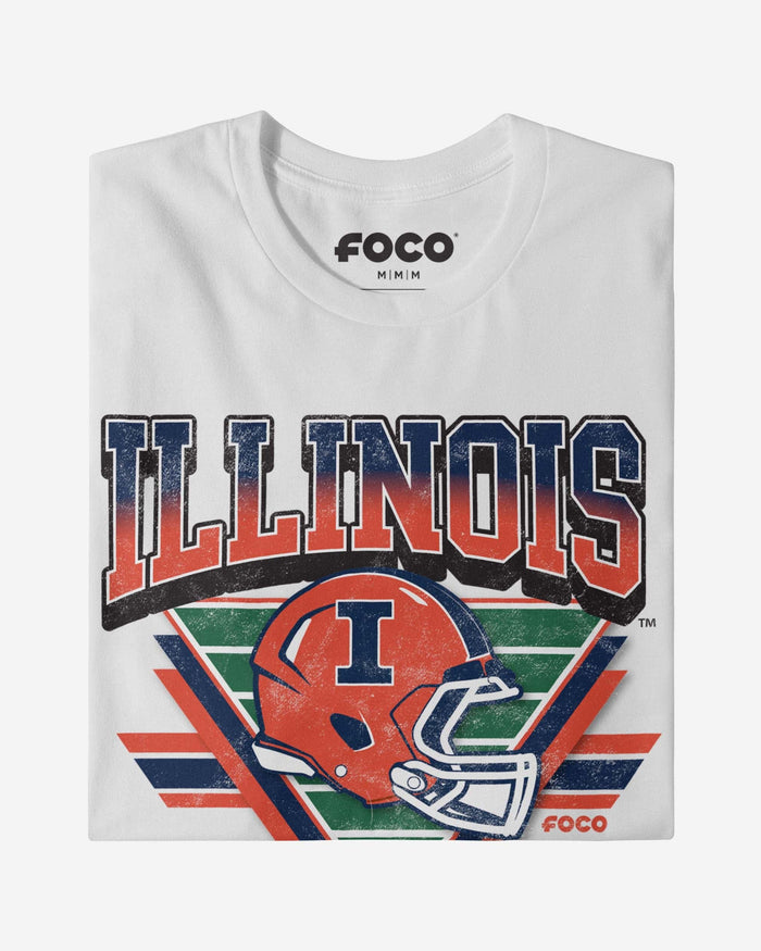 Illinois Fighting Illini Triangle Vintage T-Shirt FOCO - FOCO.com