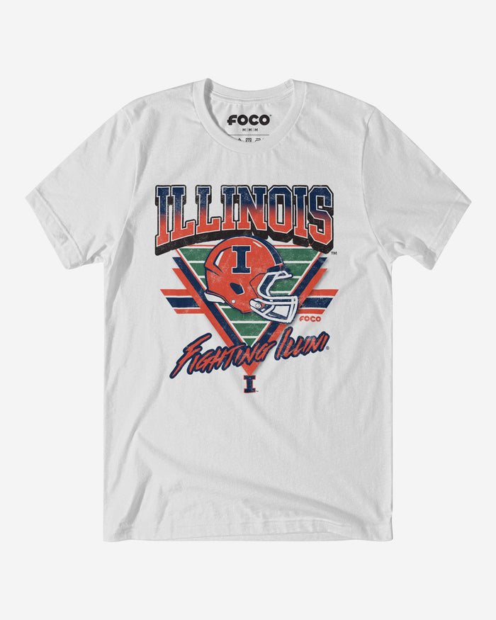 Illinois Fighting Illini Triangle Vintage T-Shirt FOCO S - FOCO.com