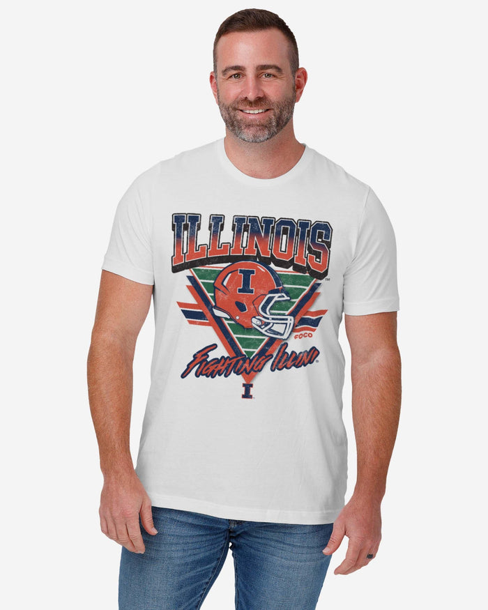 Illinois Fighting Illini Triangle Vintage T-Shirt FOCO - FOCO.com