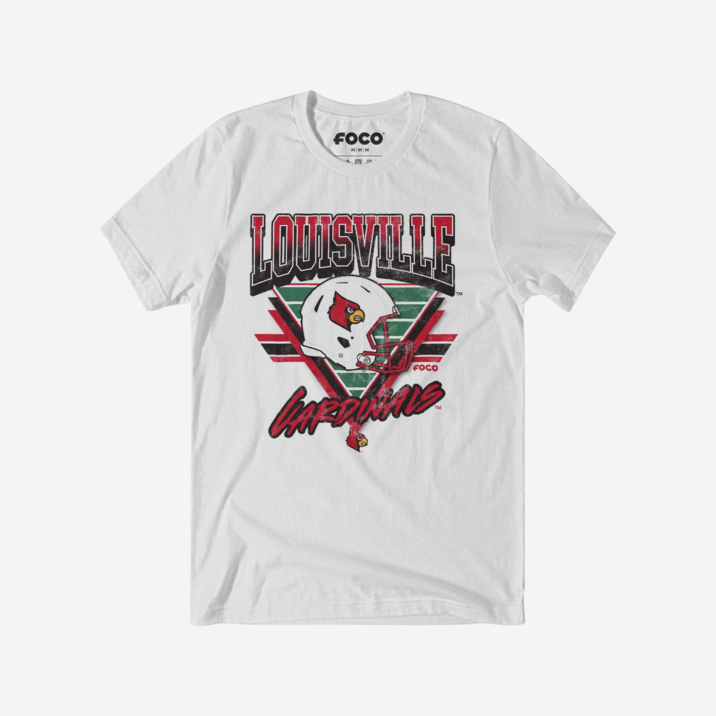 Louisville Cardinals Triangle Vintage T-Shirt FOCO S - FOCO.com