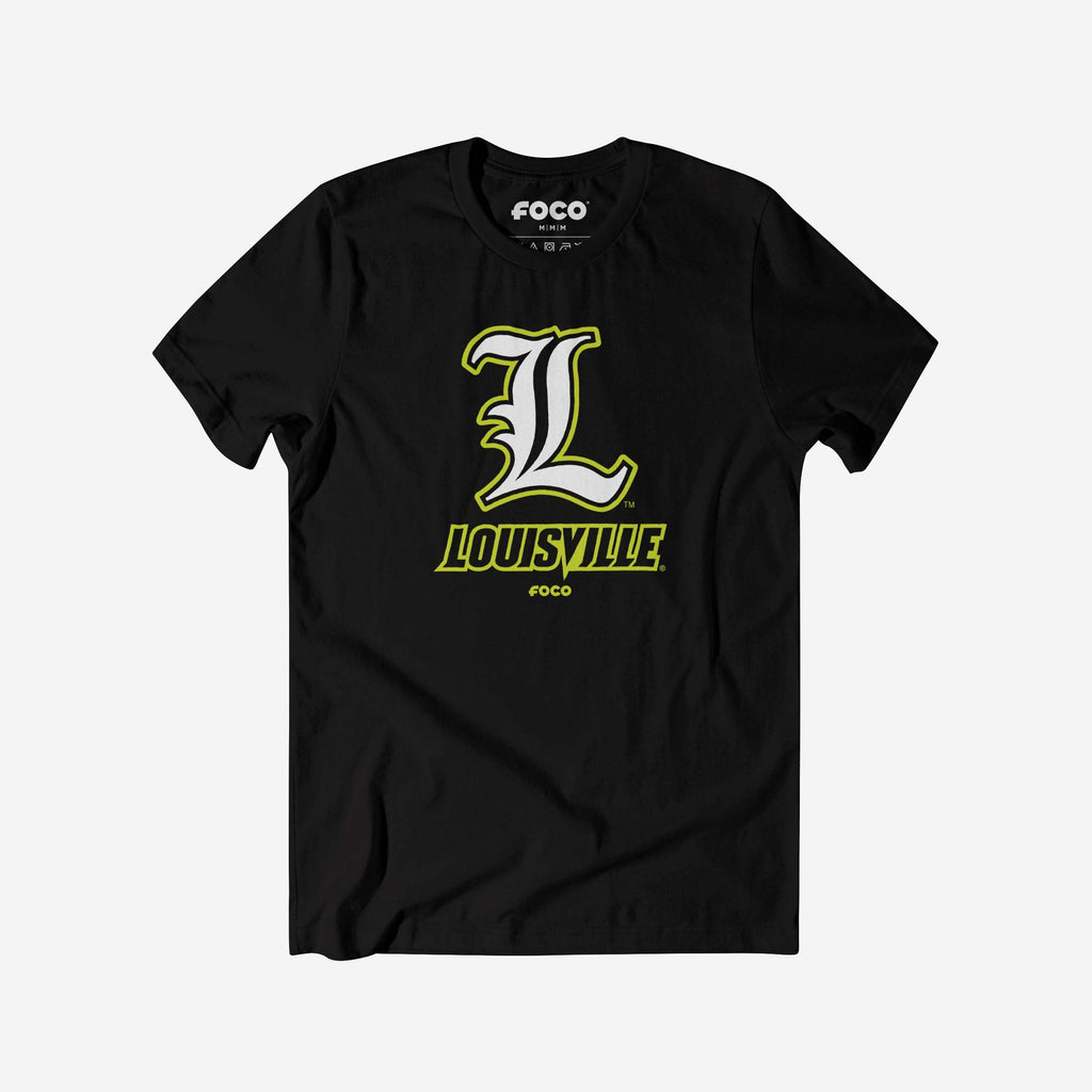 Louisville Cardinals Highlight Reel T-Shirt FOCO Black/Volt S - FOCO.com