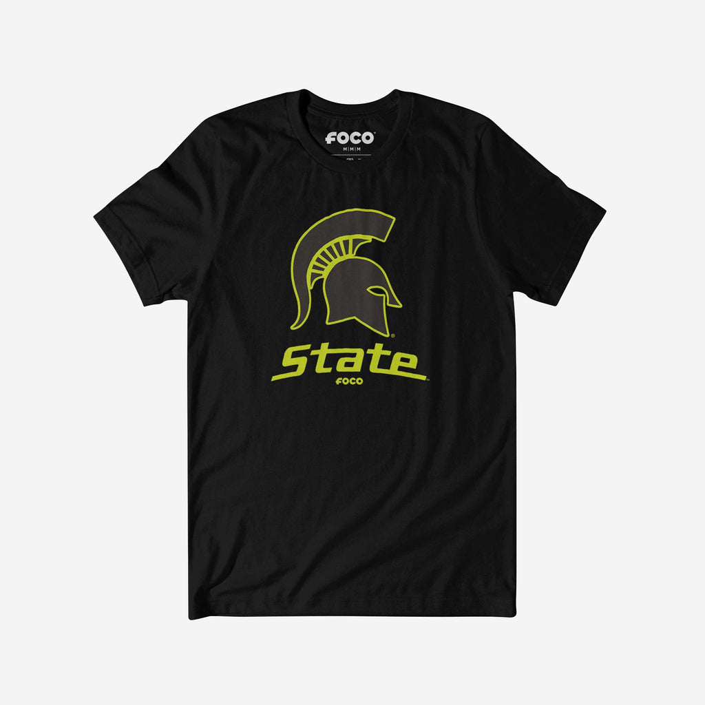 Michigan State Spartans Highlight Reel T-Shirt FOCO Black/Volt S - FOCO.com