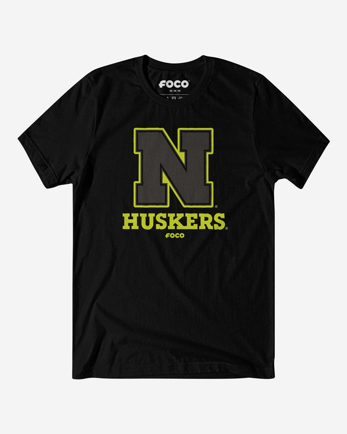 Nebraska Cornhuskers Highlight Reel T-Shirt FOCO Black/Volt S - FOCO.com