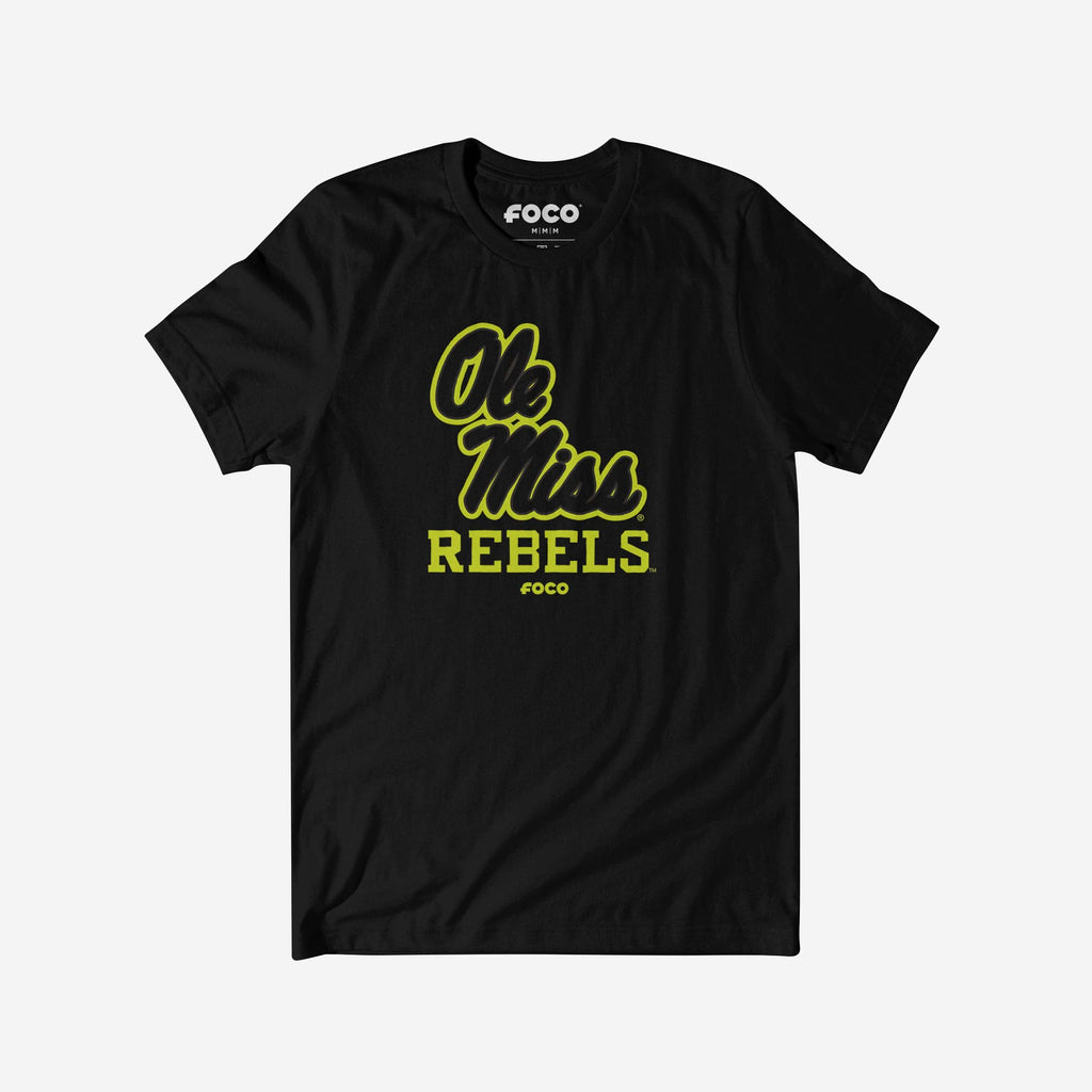 Ole Miss Rebels Highlight Reel T-Shirt FOCO Black/Volt S - FOCO.com