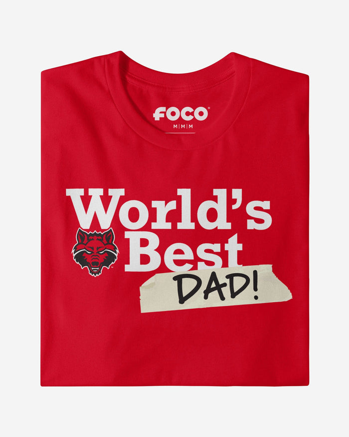 Arkansas State Red Wolves World's Best Dad T-Shirt FOCO - FOCO.com