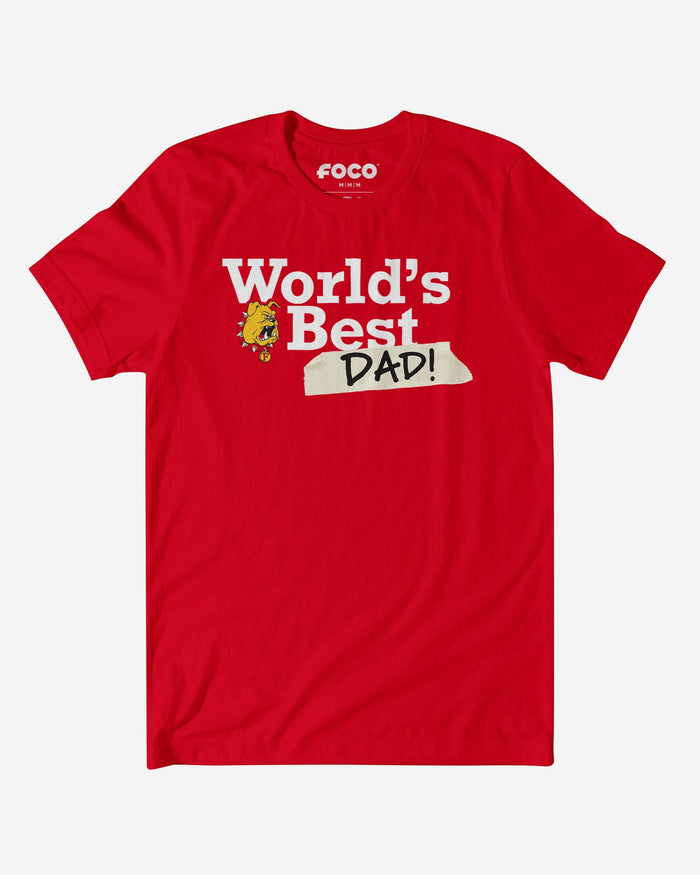 Ferris State Bulldogs World's Best Dad T-Shirt FOCO S - FOCO.com