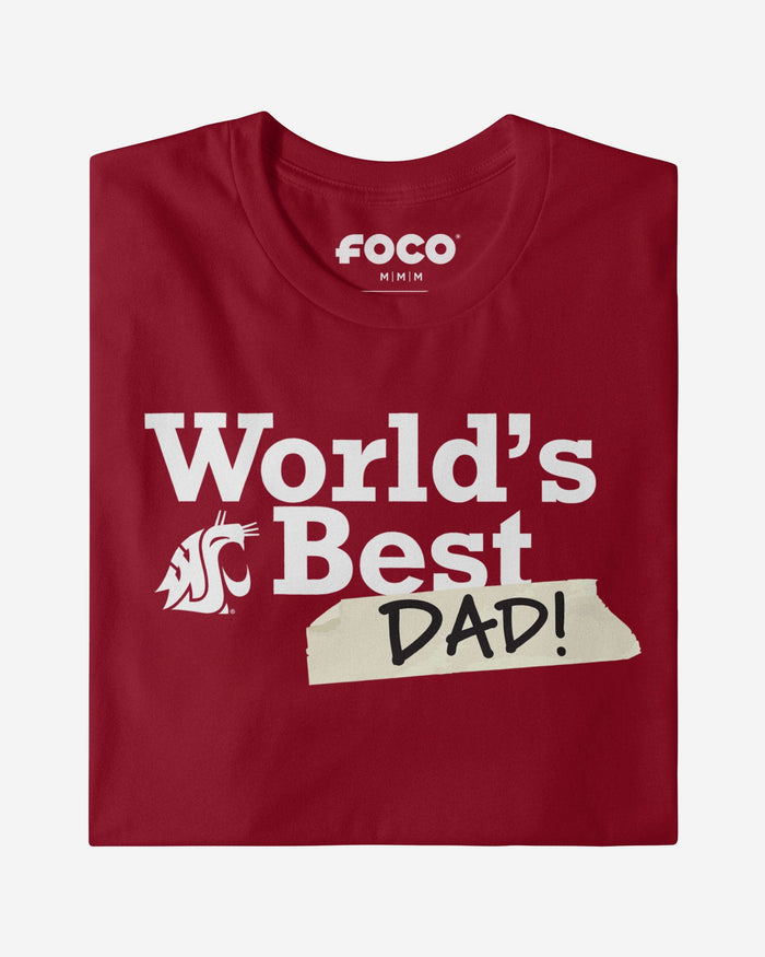 Washington State Cougars World's Best Dad T-Shirt FOCO - FOCO.com