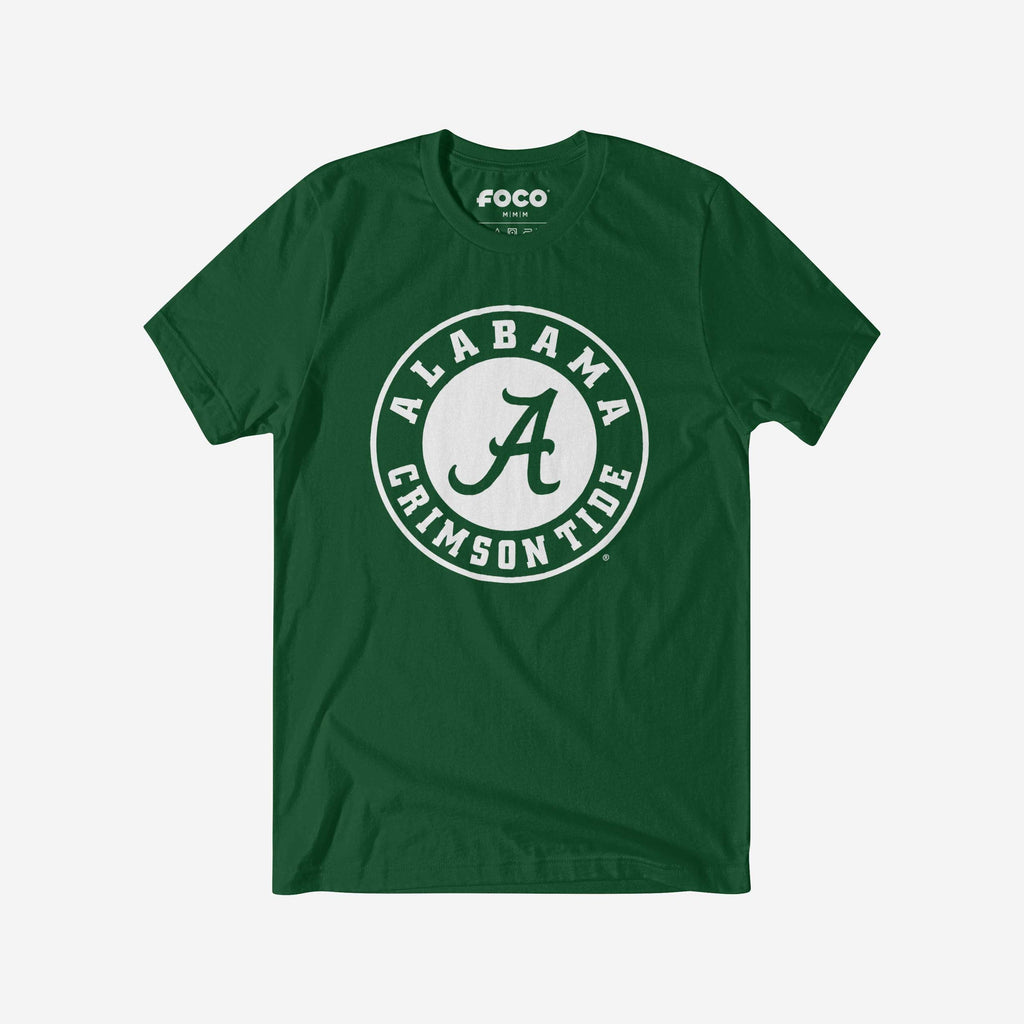 Alabama Crimson Tide White Logo T-Shirt FOCO S - FOCO.com