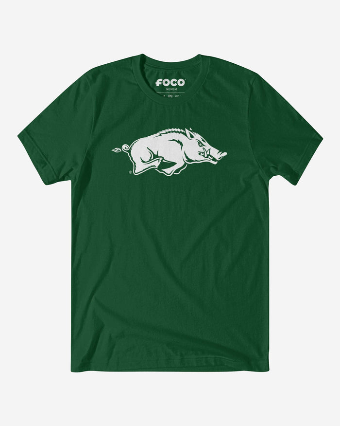 Arkansas Razorbacks White Logo T-Shirt FOCO S - FOCO.com