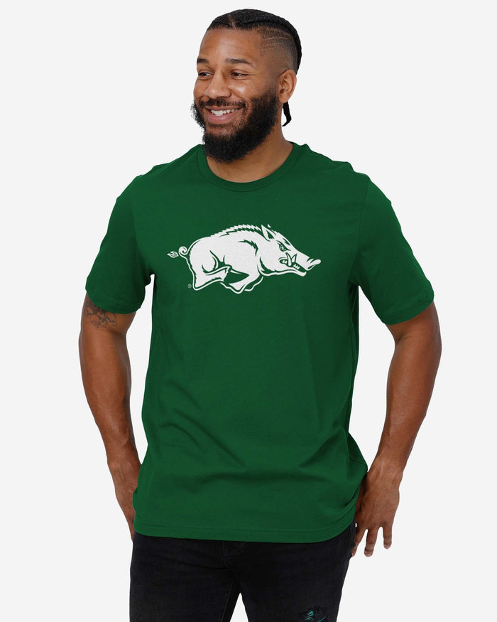 Arkansas Razorbacks White Logo T-Shirt FOCO - FOCO.com