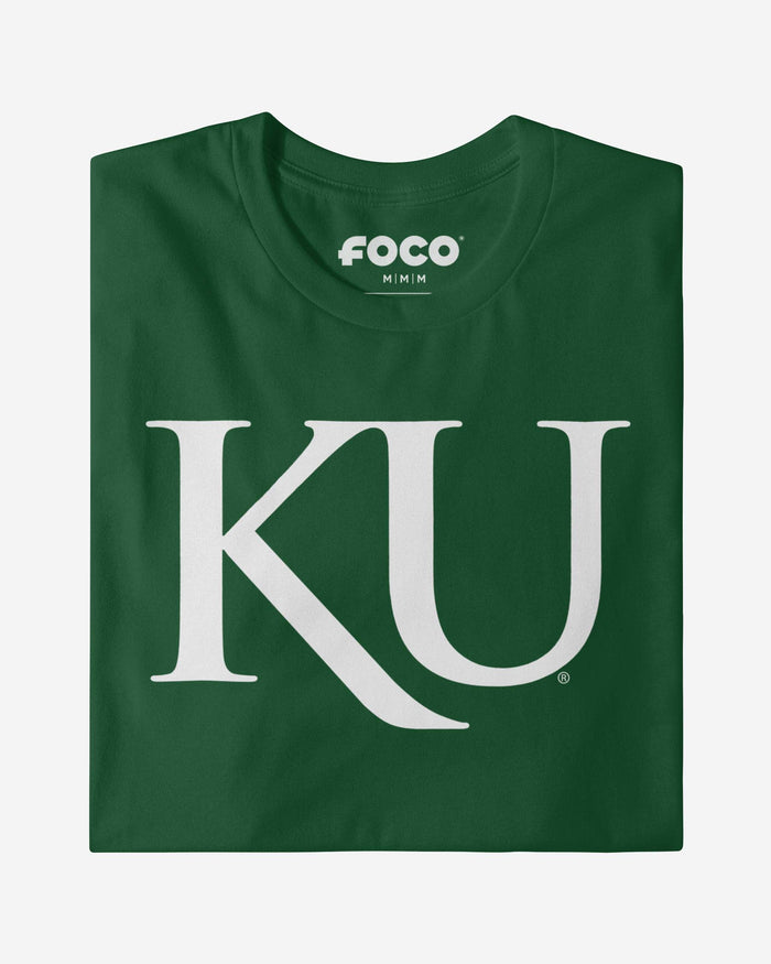 Kansas Jayhawks White Logo T-Shirt FOCO - FOCO.com