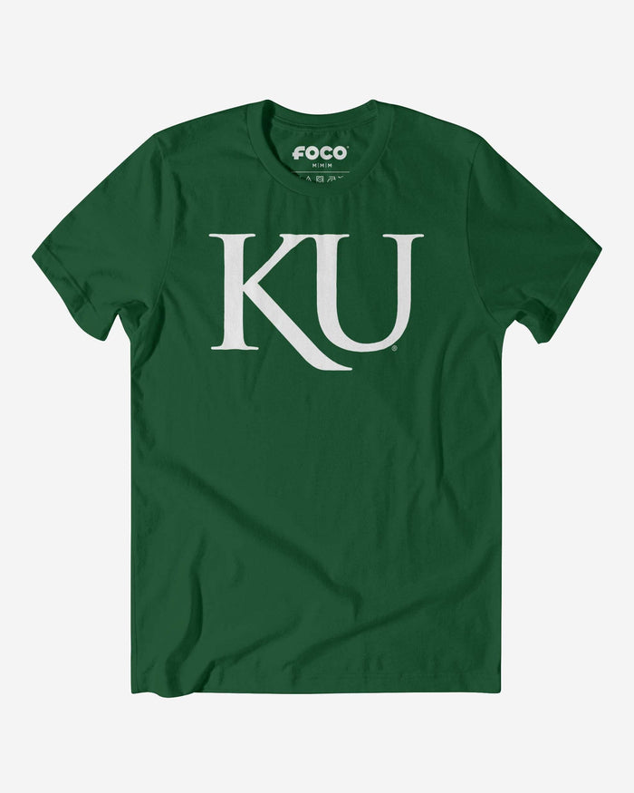 Kansas Jayhawks White Logo T-Shirt FOCO S - FOCO.com