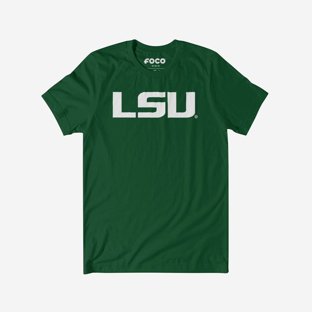 LSU Tigers White Logo T-Shirt FOCO S - FOCO.com