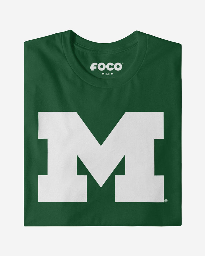 Michigan Wolverines White Logo T-Shirt FOCO - FOCO.com