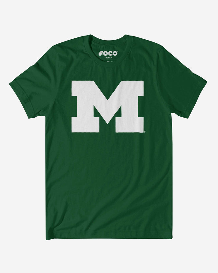 Michigan Wolverines White Logo T-Shirt FOCO S - FOCO.com