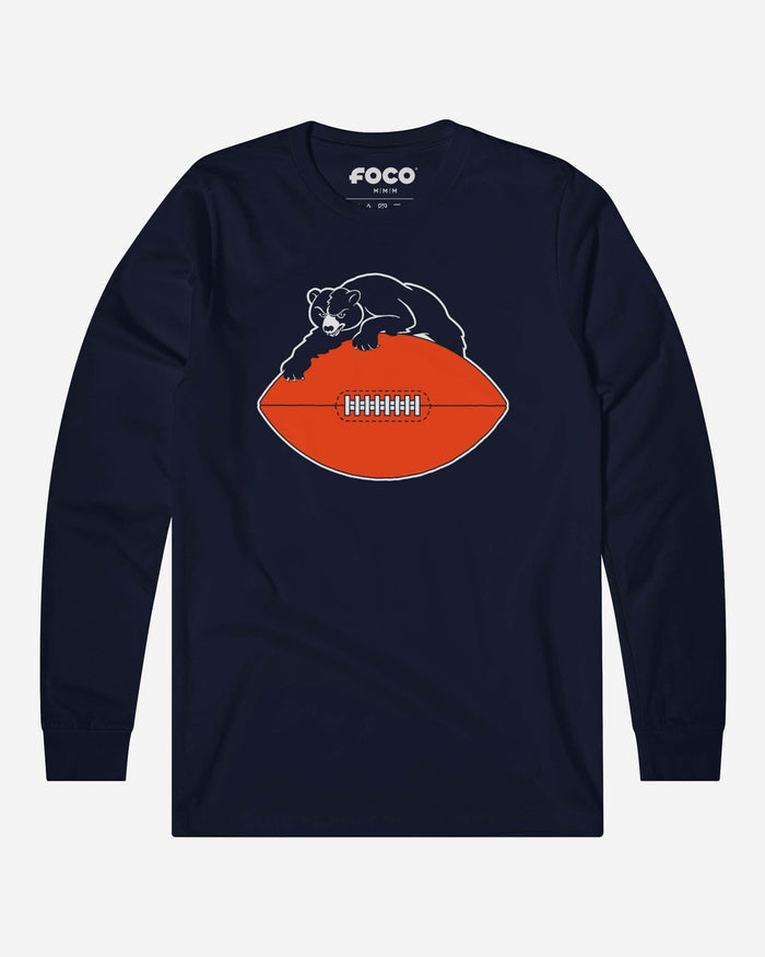 Chicago Bears 1946 Retro Logo Long Sleeve T-Shirt FOCO S - FOCO.com