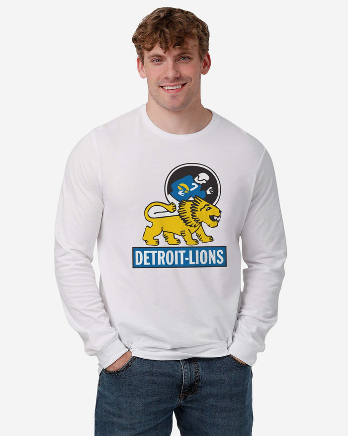 Detroit Lions 1952 Retro Logo Long Sleeve T-Shirt FOCO - FOCO.com