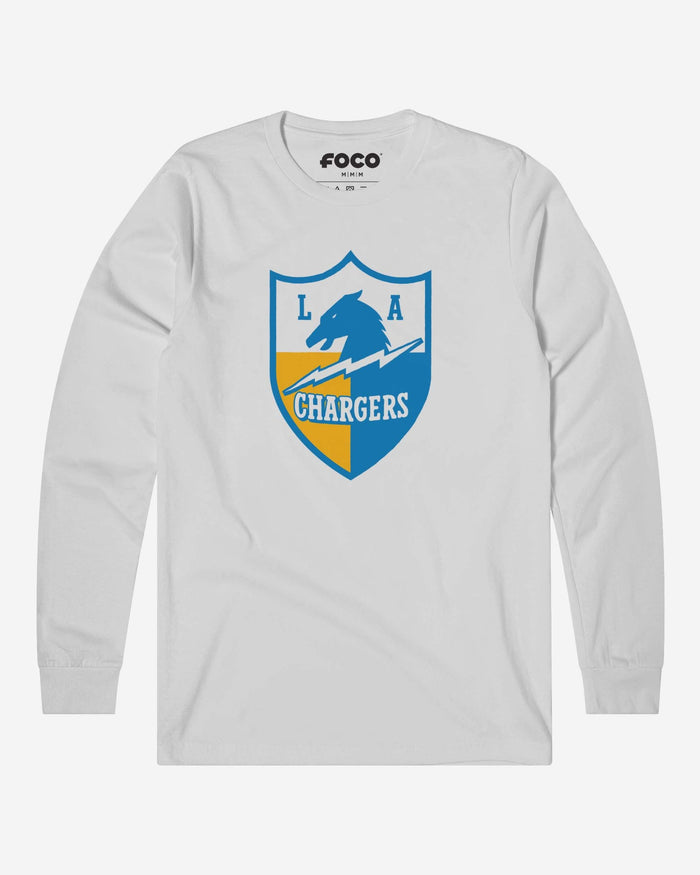 Los Angeles Chargers 1961 Retro Logo Long Sleeve T-Shirt FOCO White S - FOCO.com