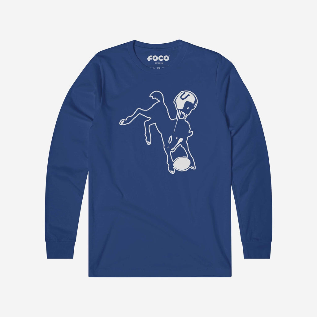 Indianapolis Colts 1961 Retro Logo Long Sleeve T-Shirt FOCO True Royal S - FOCO.com