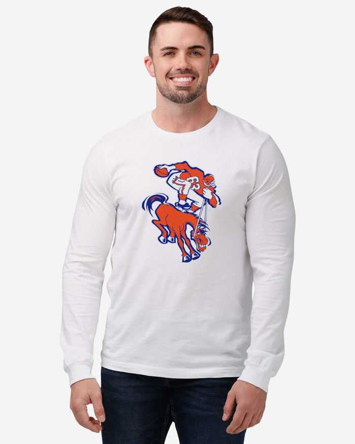 Denver Broncos 1962 Retro Logo Long Sleeve T-Shirt FOCO - FOCO.com