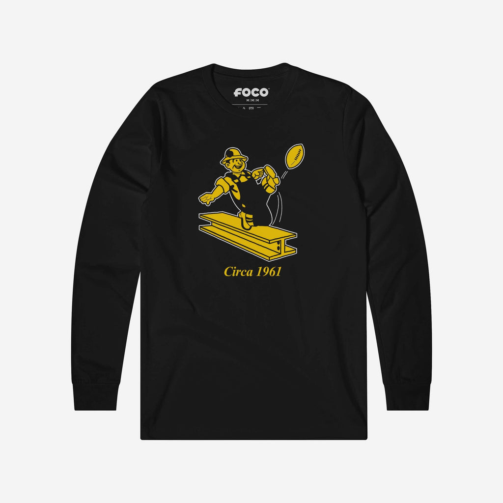 Pittsburgh Steelers 1962 Retro Logo Long Sleeve T-Shirt FOCO S - FOCO.com