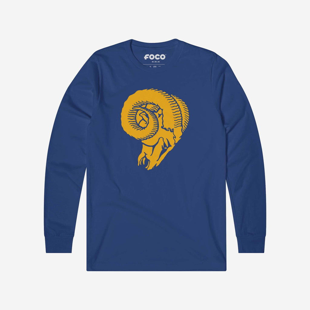 Los Angeles Rams 1966 Retro Logo Long Sleeve T-Shirt FOCO True Royal S - FOCO.com