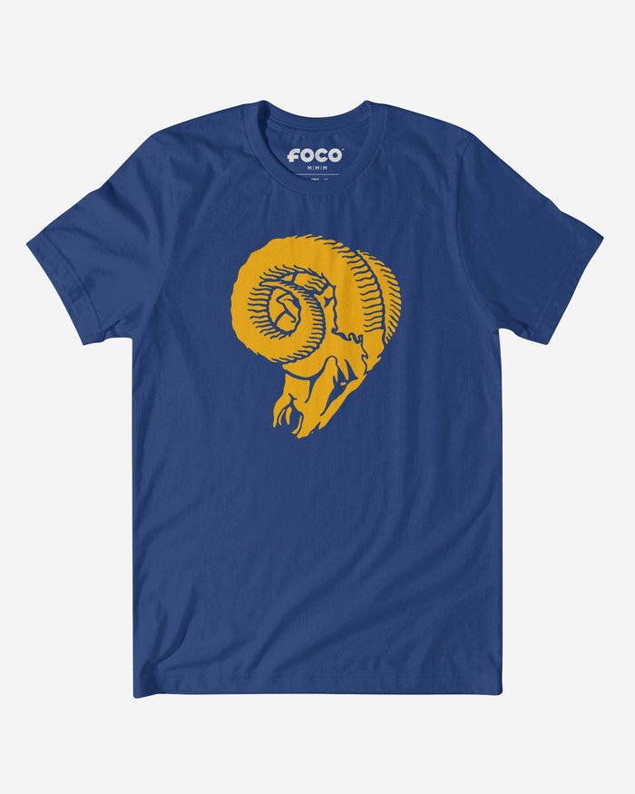 Los Angeles Rams 1966 Retro Logo T-Shirt FOCO True Royal S - FOCO.com