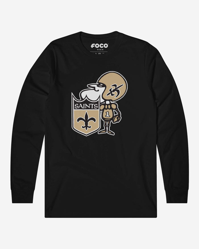 New Orleans Saints 1967 Retro Logo Long Sleeve T-Shirt FOCO S - FOCO.com