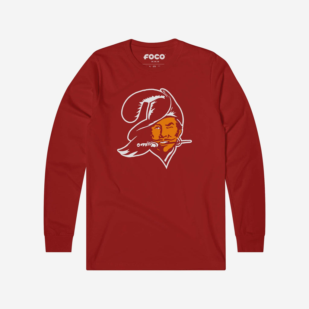 Tampa Bay Buccaneers 1976 Retro Logo Long Sleeve T-Shirt FOCO Canvas Red S - FOCO.com