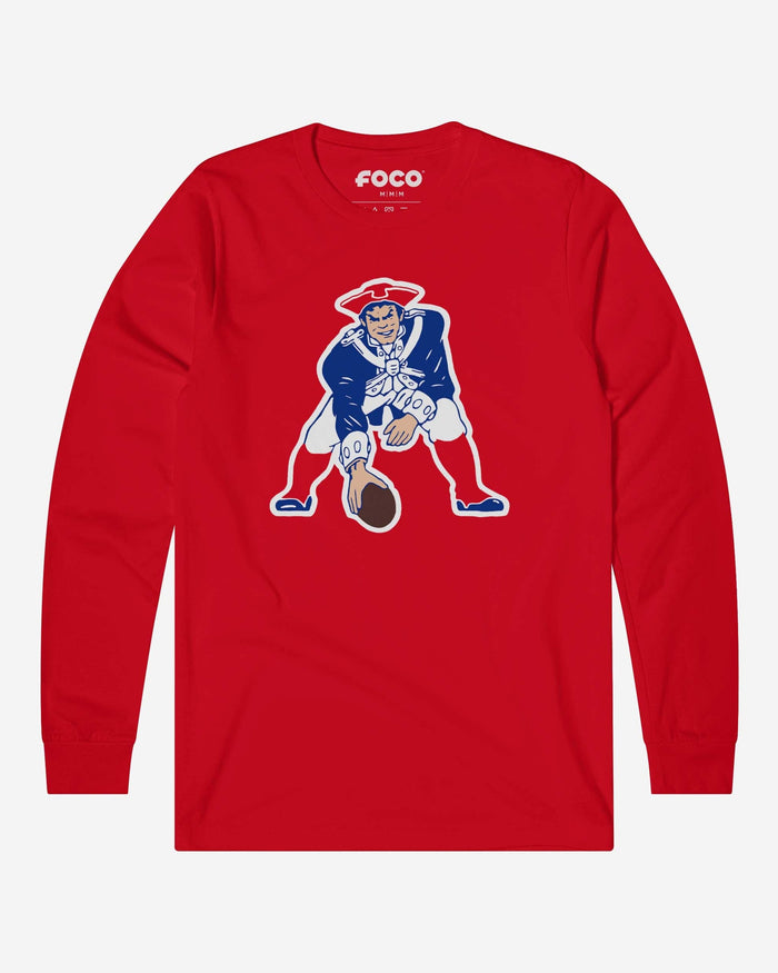 New England Patriots 1979 Retro Logo Long Sleeve T-Shirt FOCO Red S - FOCO.com