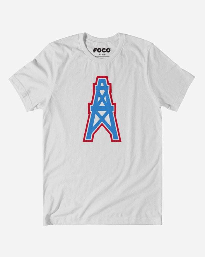 Houston Oilers 1980 Retro Logo T-Shirt FOCO White S - FOCO.com