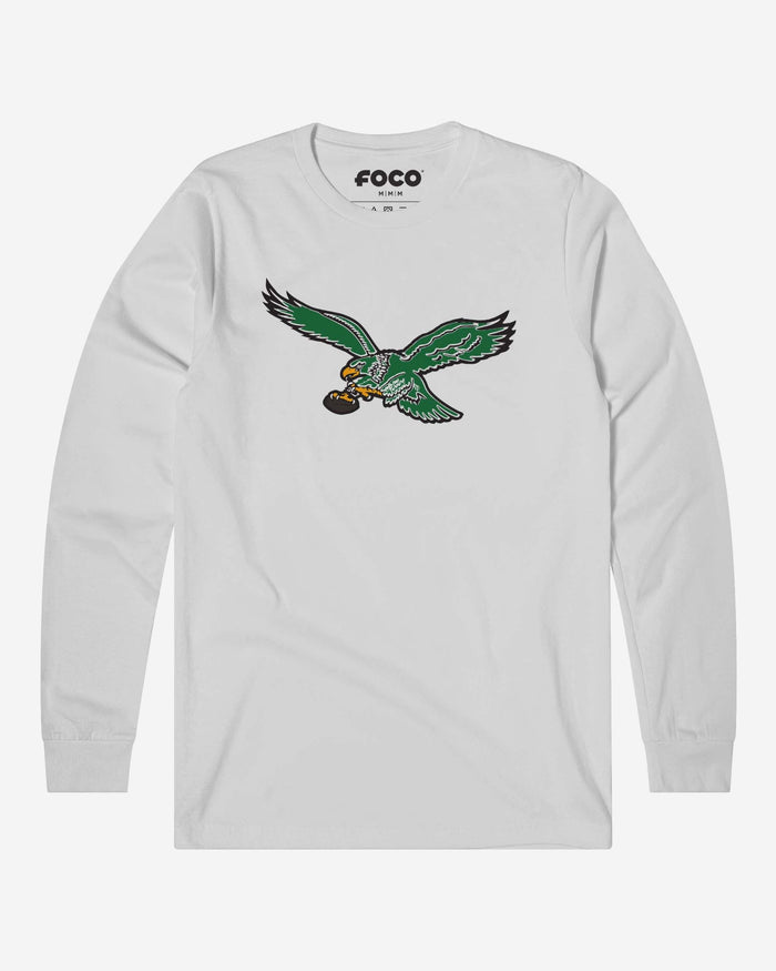 Philadelphia Eagles 1987 Retro Logo Long Sleeve T-Shirt FOCO White S - FOCO.com