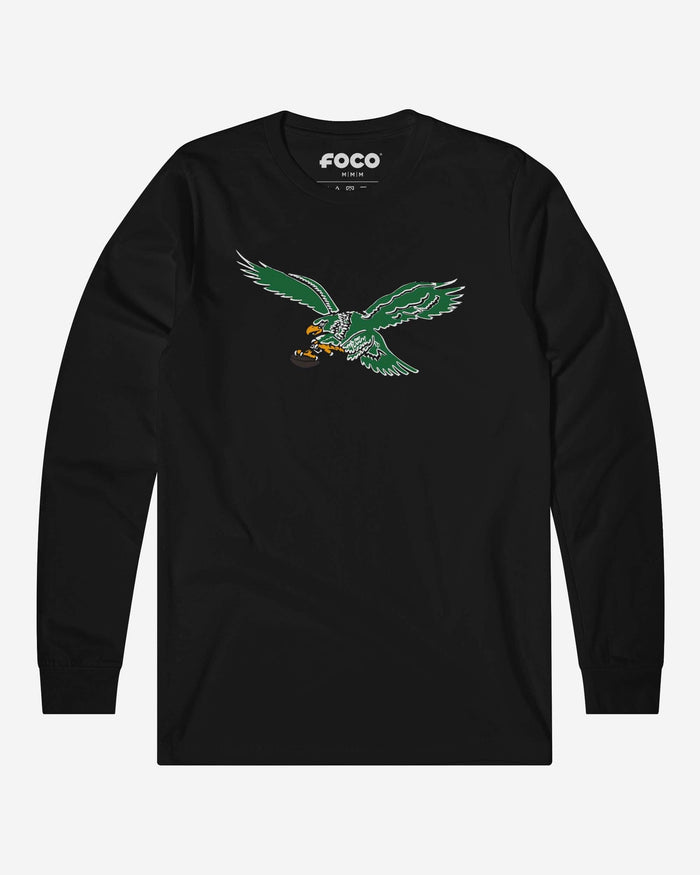 Philadelphia Eagles 1987 Retro Logo Long Sleeve T-Shirt FOCO Black S - FOCO.com