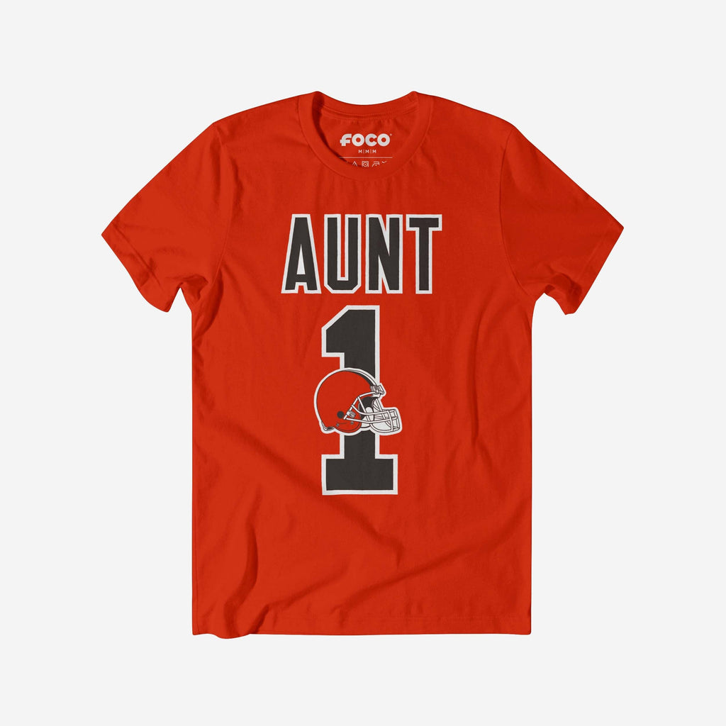 Cleveland Browns Number 1 Aunt T-Shirt FOCO S - FOCO.com