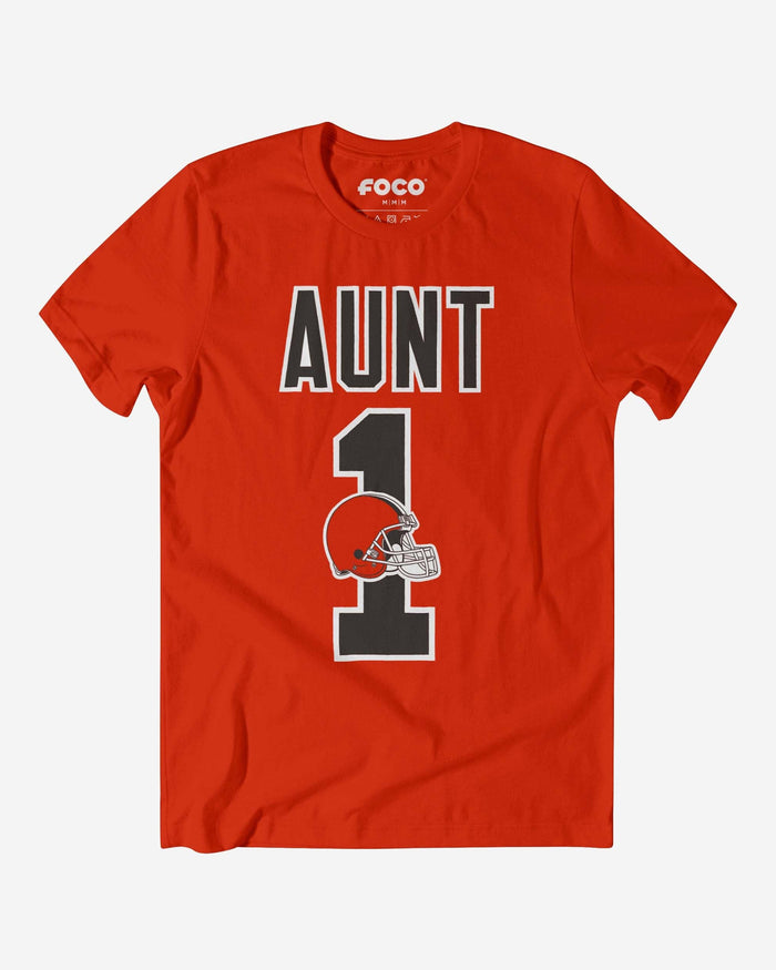 Cleveland Browns Number 1 Aunt T-Shirt FOCO S - FOCO.com