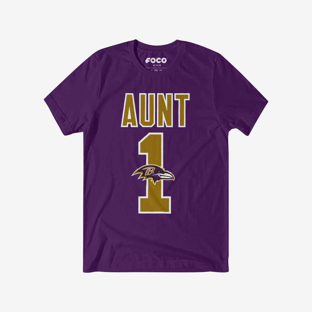 Baltimore Ravens Number 1 Aunt T-Shirt FOCO S - FOCO.com