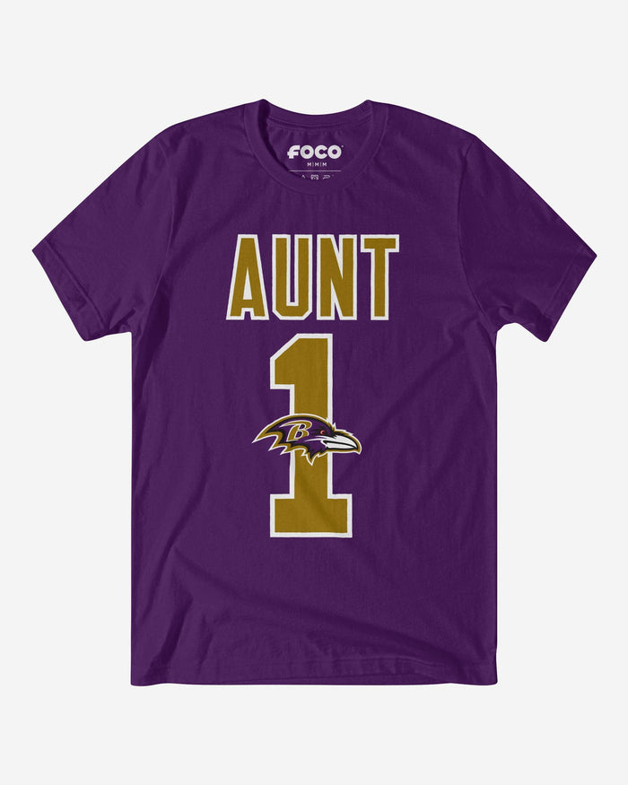 Baltimore Ravens Number 1 Aunt T-Shirt FOCO S - FOCO.com