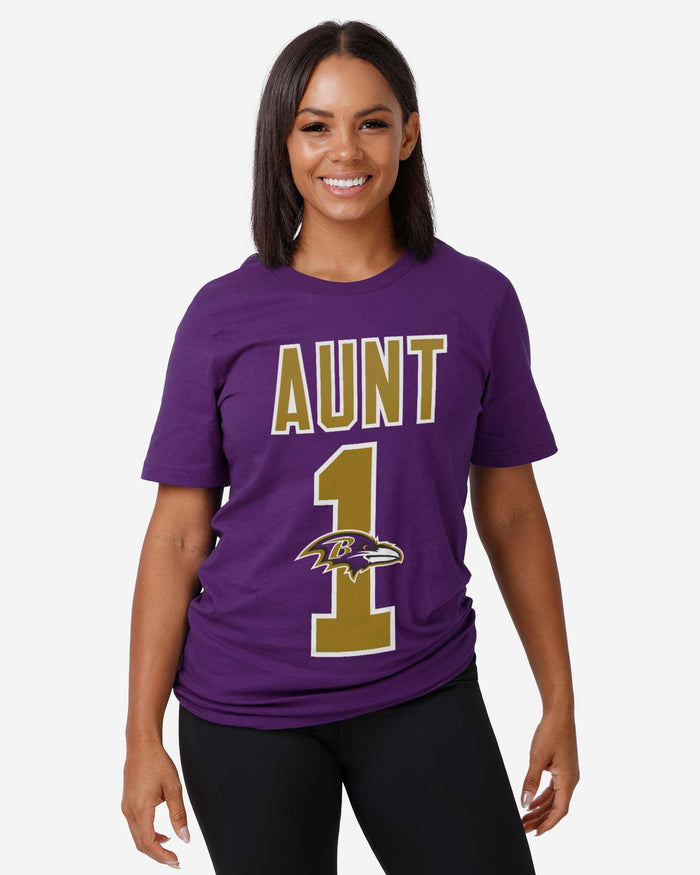 Baltimore Ravens Number 1 Aunt T-Shirt FOCO - FOCO.com