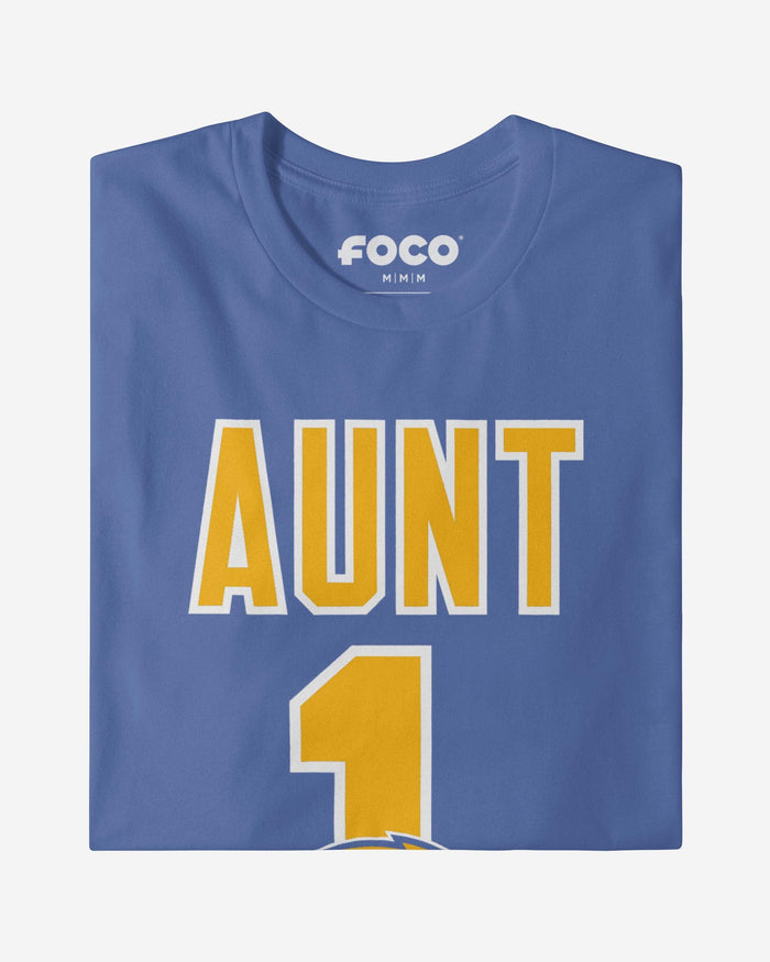 Los Angeles Chargers Number 1 Aunt T-Shirt FOCO - FOCO.com