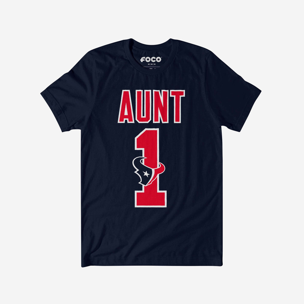 Houston Texans Number 1 Aunt T-Shirt FOCO S - FOCO.com