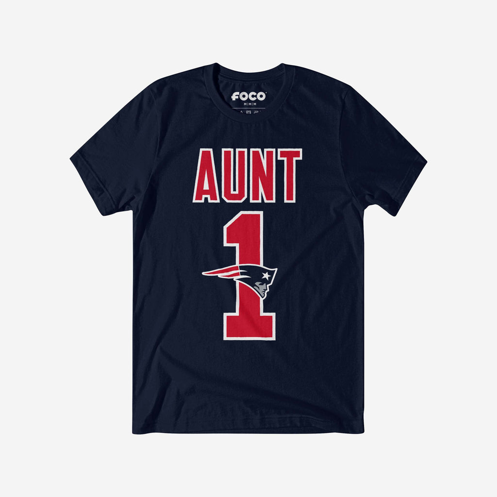 New England Patriots Number 1 Aunt T-Shirt FOCO S - FOCO.com