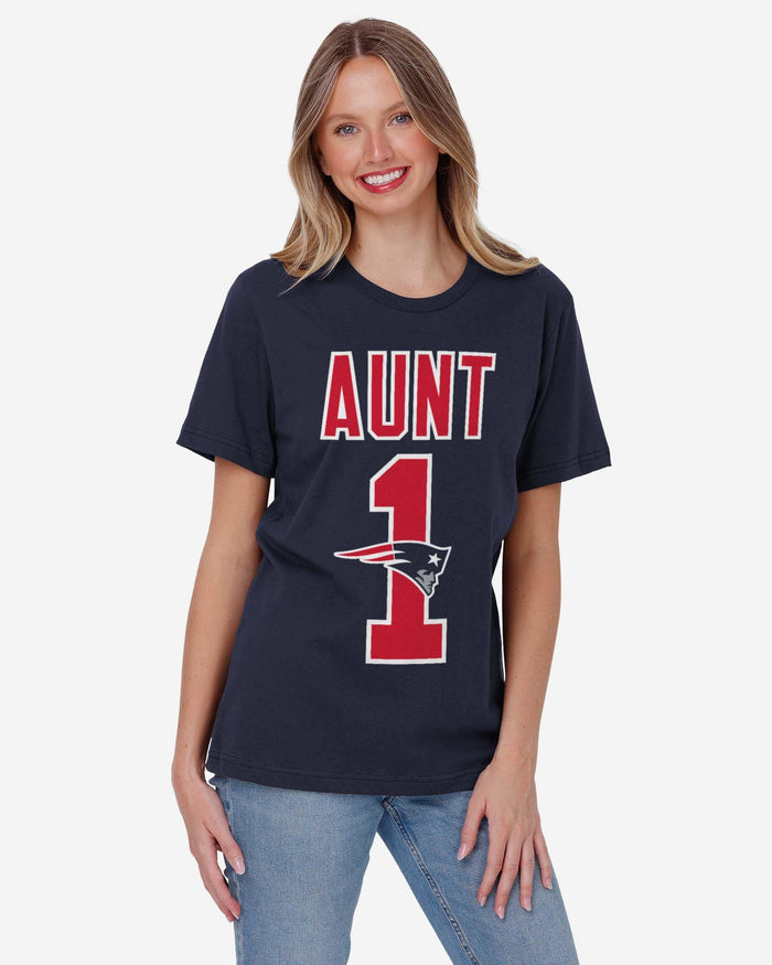 New England Patriots Number 1 Aunt T-Shirt FOCO - FOCO.com