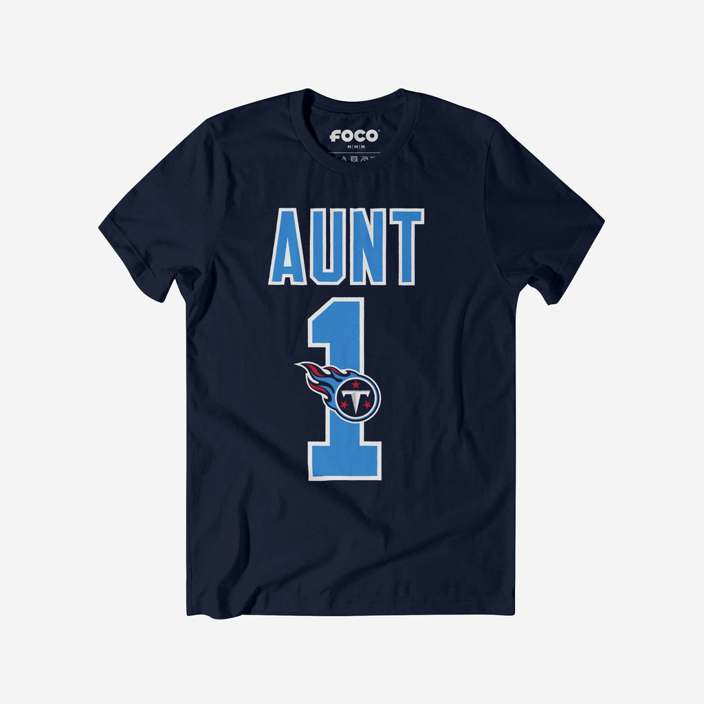 Tennessee Titans Number 1 Aunt T-Shirt FOCO S - FOCO.com