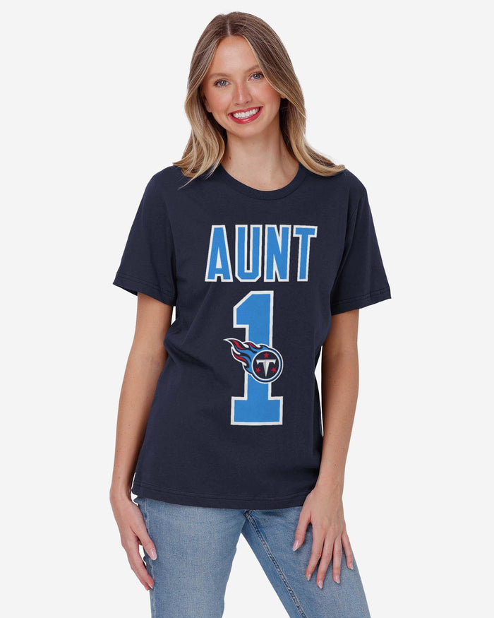Tennessee Titans Number 1 Aunt T-Shirt FOCO - FOCO.com