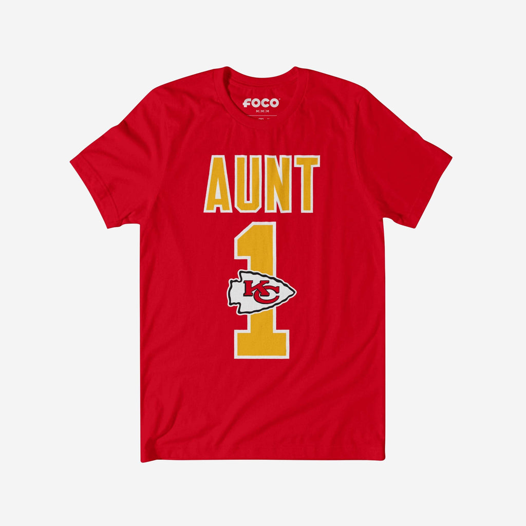 Kansas City Chiefs Number 1 Aunt T-Shirt FOCO S - FOCO.com